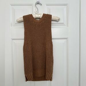 Abercrombie Easy Shaker Sweater Tank, brown size small